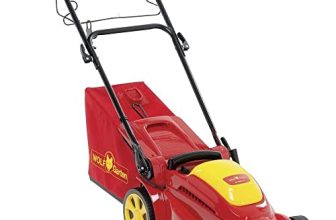 WOLF-Garten 18BKEJS2650 1400W 3500 RPM Electric 3-in-1 Push Lawn Mower,13″(33cm) Winged Blade,Max. Mowing Area 250 Metre Square, 30L GrassCatcher Capacity, Soft Grip Handle,Cable Not Included,A 340 E