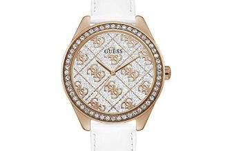 Guess Round 37mm White Dial Analog Women Watch – GW0098L4
