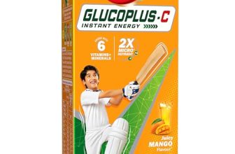 DABUR Gluco-C Instant Powder Energy Glucose (Mango Flavour) – 1Kg | Replenishes Energy | 20% More Glucose In Every Sip | Vitamin C Helps Boosts Immunity | Calcium Supports Bone Health