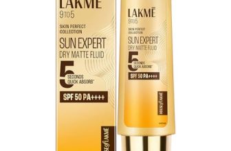 LAKMÉ Sun Expert, Dry Matte Fluid Sunscreen, 50ml, for Oily and Combination Skin, with 1% Niacinamide & Ceramide, SPF 50 PA++++, Quick Absorbing, no White Cast
