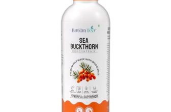 Baton Himalayan Sea Buckthorn Pulp Pure Berry Concentrate, Rich in Omega 3-6-7-9 & Vitamin C, Immunity Booster, No Sugar Added, Supports Skin & Heart Health (500ml Pack 1)