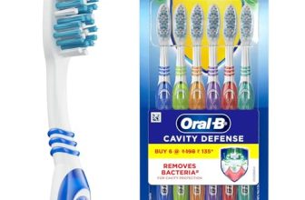Oral-B Cavity Defense Soft Manual Toothbrush For Adults, Soft Bristles, Removes Bacteria for Cavity Protection, Multicolour, Oral B Dentist Recommended Brand (Super Saver Family Pack of 6)
