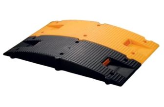 Aktion Safety 75MM Speed Breaker 2 Meter ABS Road Bump (Black and Yellow) Pack Of 8 SIZE 250 X750 X75 (250MM X 8 BLOCKS)