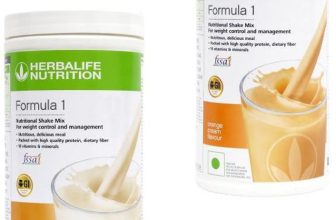 HERBALIFE Formula 1 Shake Mix- Banana Caramel Flavor & Orange Cream Flavor For Weight Loss Plant-Based Protein(1000 g, Banana Caramel, Orange Cream)