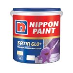 Nippon Paint Satin Glo+ Premium Interior Emulsion Paint(20L, White, Luxury Sheen)-Ultra Low VOC, Washable Paint, Safe for Kids-20% higher Coverage-For Living Room, Bedroom, Home Walls-20 Ltr