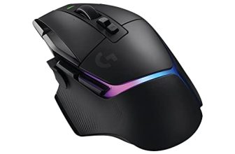 Logitech G502 X Lightspeed Plus Wireless RGB Gaming Mouse – Optical Mouse with LIGHTFORCE Hybrid switches, LIGHTSYNC RGB, Hero 25K Gaming Sensor, Compatible with PC/macOS/Windows – Black