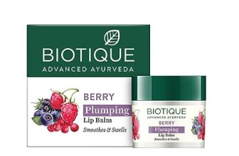 Biotique Berry Plumping Lip Balm | Smooths and Nourishing| Swells lips| Moisturized and hydrated | Long Lasting Protection and Refreshing |100% Botanical Extracts| All Skin Types | 12G