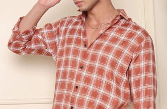 METRONAUT Men Solid Casual Orange Shirt