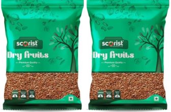 Scorist Premium Flax Seeds 500g | Alsi Seeds | Flax Seeds for Hair Growth | Raw Seeds for Eating | Source of Iron & Dietary Fibre | Rich in Protein (Pack of 2)