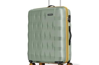 Aristocrat Comet Large Polycarbonate Hard Case 8-Wheel Trolley Bag, Green