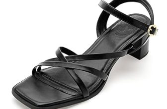 Symbol Premium Women’s Open Toe Black Block Heeled Sandals_3 UK (AZ-SPW-FTW-SN02)