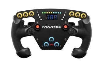 FANATEC Sim Racing ClubSport Steering Wheel F1 Esports V2 – Officially Licensed Formula 1 Product, Alcantara Grips, LED Display, Magnetic Paddles, Integrated Vibration Motors – PC