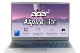Acer Aspire Lite, Intel Core 3-100U Processor, 8GB DDR4 RAM/512GB SSD, 39.62cm/15.6″ FHD IPS Display, Win 11 Home, Steel Gray, 1.59 Kg,AL15-53, Thin & Light Laptop