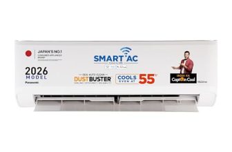 Panasonic 1.5 Ton 3 Star Premium Wi-Fi Inverter Smart Split AC (Matter/MirAIe, AI, DustBuster, 55°C Oper., Copper Condenser, 8in1 Convertible, 2-Way, PM0.1 Filter, CS/CU-SU18BKY3W, 2026 Model, White)