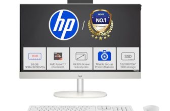 HP All-in-One, AMD Ryzen 7 7730U (16GB DDR4, 512GB SSD) IPS, Three-Sided, Micro-Edge, Anti-Glare, FHD, 23.8”(60.5 cm), Win 11 Home, Office 24, 5.27kg, FHD IR Camera, 24-cr0023in