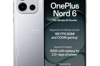OnePlus Nord 6 | 12GB+256GB | Quick Silver | Snapdragon 8s Gen 4 | Segment’s First Stable 165FPS Gaming | Segment’s Largest 9000mAh Battery | Most Complete IP Rating | Personalized AI
