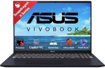 ASUS Vivobook 16, Snapdragon X, 16GB RAM, 512GB SSD, FHD+ 16″, Windows 11, Office Home 2024, Quiet Blue, 1.88kg, X1607QA-MB049WS, Qualcomm Adreno iGPU, 45TOPS, M365 Basic (1Year)* Laptop