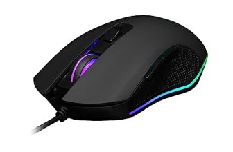 GAMDIAS RGB Wired Gaming Mouse | Aura GS2 | 6 Multi-Function Keys | Advance Ergonomic Design for Better Grip and Travel | Multi-Colour Lighting | 1.5m USB A Cable