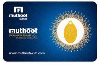 Muthoot PAPPACHAN Swarnavarsham 24K (999) Yellow Gold Oval Rose Pendant 2 Gram