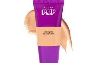 SUGAR POP HD Liquid Foundation Tube with SPF 30 | Lasts upto 16hrs | Full Coverage | Water-Resistant | Matte Finish | 18ml – 09 Peanut