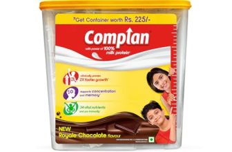 Complan Nutrition Drink Powder for Children, Royale Chocolate Flavour, 1.5 Kg Carton With Free Container | Nutrition drink for kids with protein & 34 vital nutrients