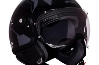 Royal Enfield Airforce 1901 Open Face Helmet | Certification: ISI & DOT | High Impact Grade ABS Shell | High Strength EPS Liner for Added Strength| Sleek Aviator Inspired Design | Black (L) 60 CM