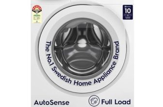 Electrolux 8kg 5 Star Front Load Washing Machine, AutoSense Technology, Full Load Vapour Wash, Hygienic Care, EcoInverter Motor, UltimateCare 300, EWF8024D3WB, White