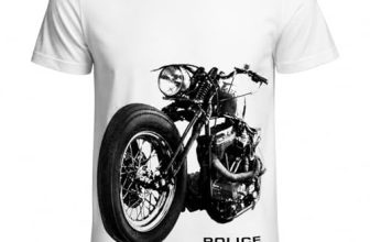 Police Men’s Graphic Print T-Shirt | Super Combed Cotton Rich Fabric | Round Neck Half Sleeve Casual Tee | Regular Fit | White (in, Numeric, 40, Regular)