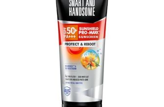 Smart And Handsome Sunshield Promaxx Sunscreen, Spf 50+ Pa+++, Protect & Reboot, 50g, Sea Buckthorn Extract + Helioedge5™ Technology, Zero White Cast, Dermatologically Tested, Suitable For All Skin Types