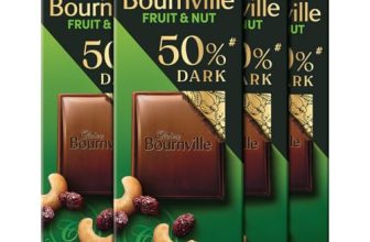 Cadbury Bournville Fruit & Nut 50% Dark Chocolate Bar, 75 g (Pack of 4)