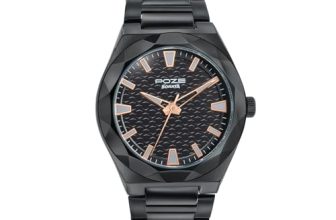 Sonata Poze 9 with Quartz Analog Black Dial IP Black Sheet Metal Strap Watch for Men – SP70113NM01W