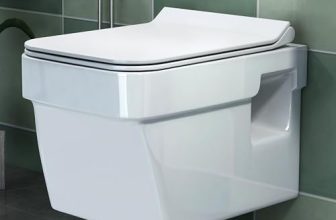 Plantex Imported Ceramic Western Commode/Wall Hung Western Toilet/Rim Washdown Commode with Soft Closing Toilet Seat – P Trap Outlet (White)