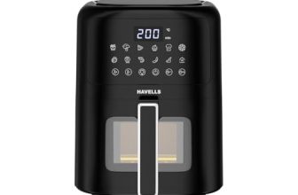 Havells Prolife Vista Digital Air Fryer 4.2 Ltr|1350 Watts|See Through Window|Aerocrisp Tech: Rapid air circulation in every direction|Non Stick Silicon Coated Basket|2Yr Door Step Warranty