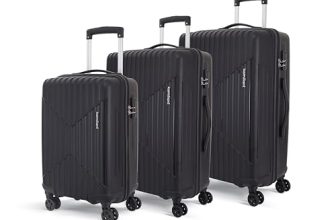KAMILIANT by American Tourister Savvy|Trolley Bag Set of 3 (55+70+80 cms) for Travel| Hard Case Polypropylene (PP) Suitcase|360° 8-Wheel Spinner Luggage Trolley|Combination Lock|Black