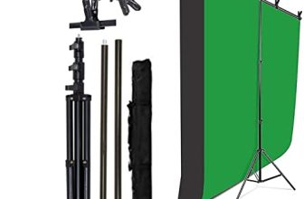 MVPRO Backdrop Stand Setup Photo Studio Screen Background for Indoor-Outdoor, Comercial, YouTube Photography (T-Shape Stand with 2 Back Drop)