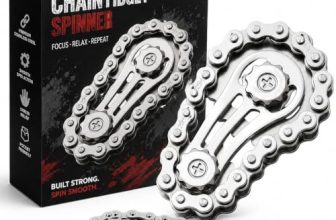 Bike Chain Gear Fidget Spinner Metal Chain Fidget Toy | Stress Anxiety Relief Fidget Toy Finger Spinning Toy for Kids & Adult, Chain Gear Roller Desk Toys for Stress Buster