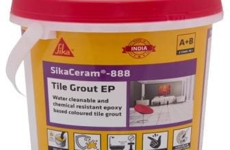 SIKA – SikaCeram 888 Tile Grout EP – Coloured tile grout and tile adhesive – Water cleanable and chemical resistant – Stainless and colourfast – Light ivory – 1kg