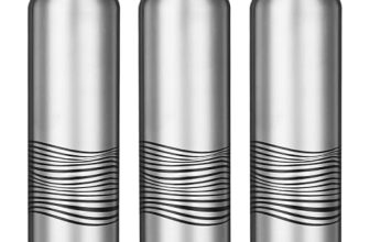 Amazon Brand – Solimo Stainless Steel Bottles (Set of 3) | 970ml Each | 100% Food-Grade | BPA-Free Cap | | Leak & Spill Proof | Ergonomic Grip | For Home & Office Use (Stainless Steel Finish)