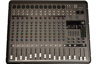 Xtreme Acoustics XAFG12 Professional 12 Channel Audio Mixer Interface Console with USB and Bluetooth Connectivity, 4 band EQ, Digital DSP Effects, XLR and Stereo