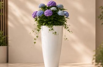 Ocean Mart Plastic Tower Pot Plant 14 Inch | Large Flower Pot for Indoor & Outdoor Plants | Decorative Garden Planter | Lightweight & Durable | Pack of 1