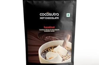 COCOSUTRA Hazelnut Hot Chocolate Mix | Enjoy hot or cold | 500 g | 100% Natural & Vegan Drinking Chocolate | Serves 20 Cups