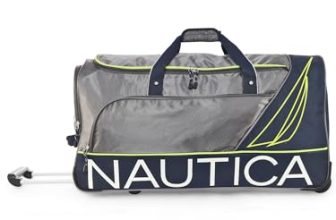 Nautica 2 Wheel Duffle Trolley Bag | Travel Luggage for Men & Women | Duffle Trolley Bag for Travel | Stylish Polyster Trolley Bag