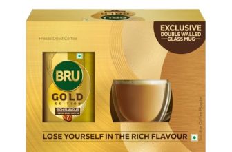 Bru Gold Edition 100% Pure Coffee 100g (with Exclusive Double Walled Glass Mug)