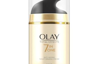 Olay Total Effects Night Cream |with Vitamin C, B5, Niacinamide, Green Tea |Fights 7 signs of ageing every night for glowing, hydrated and younger looking skin |Suitable for Normal, Dry, Oily & Combination skin |50 gm