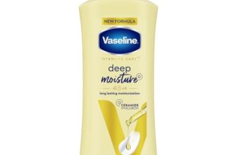 Vaseline Deep Moisture Body Lotion with Ceramide Hyaluron Fillers | 10X More Moisture for Cushion Soft Glowing Skin | For Dry Skin | Lightweight Non-Sticky Formula | 600ml