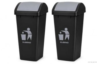 Cello Plastic Garbage Swing-Lid Dustbin 48 Ltr, GREY/GREY (COMBO)