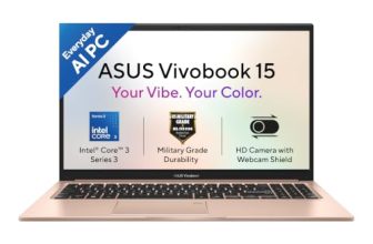 ASUS Vivobook 15 (2026),Intel Core 3 304 (Series 3-Latest Gen),Fingerprint Sensor,8GB RAM,256GB SSD,FHD,15.6″(39.6 cm),Win 11,M365 Basic(1Y),Office 2024,Terra Cotta,1.7 Kg,X1504MA-BQ907WS,AI Laptop