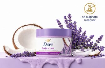 DOVE Exfoliating Body Polish Scrub Crushed Lavender & Coconut Milk for Dry Skin(298 g)