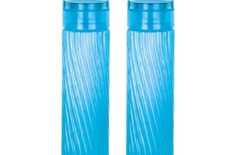 Attro O2 Spring 1000ml Water Bottle with Easy to Carry Handle Leak-proof BPA Free Plastic Material- Set of 2 Blue