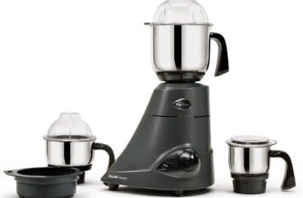 Preethi Blue Leaf Diamond Mixer Grinder, 750 Watt 3 Jars + Flexi Lid, Black